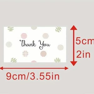 50 pcs Thank you cards